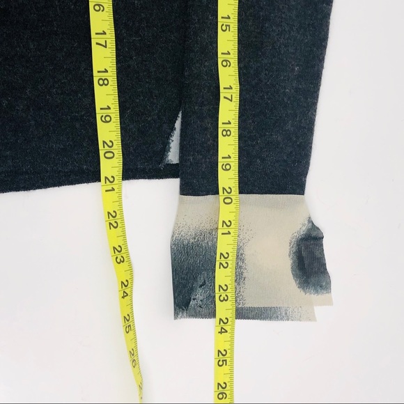 Silvia Novelli Charcoal Wool Sweater Chiffon M - Picture 7 of 7